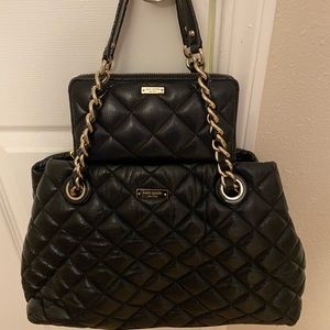 Kate Spade Maryanne Black Quilted Bag/Wallet
